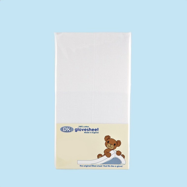 DK Glovesheet 100% Cotton Fitted Sheets - Travel Cot Size Up to 120cm x 60cm-0