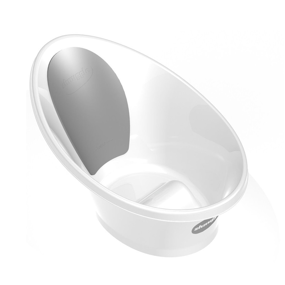 Shnuggle Bath - White w/ Grey Backrest - Image 3